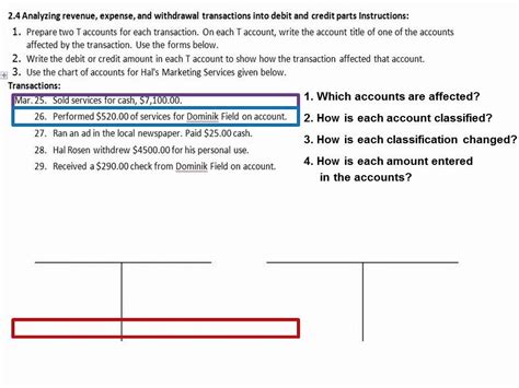Answers J entries Date Description Debit Credit March 1 Cash 4, 500. . Part 4 analyzing transactions into debit and credit parts answer key